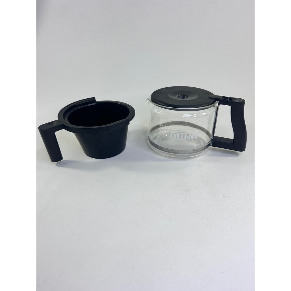 Bunn 10 Cup Glass Coffee Carafe Replacement and Brew Basket Black Handle Lid